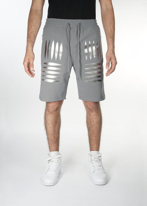 Checker Plate Short - Grey - Front - CHROMABLE
