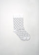 Checker Plate Socks - White