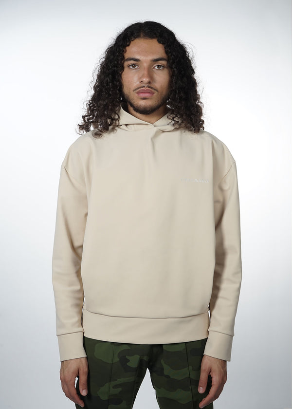 Core Logo Hoodie - Beige - Front - CHROMABLE