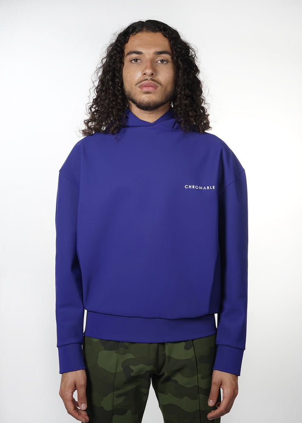 Core Logo Hoodie - Blue - Front - CHROMABLE