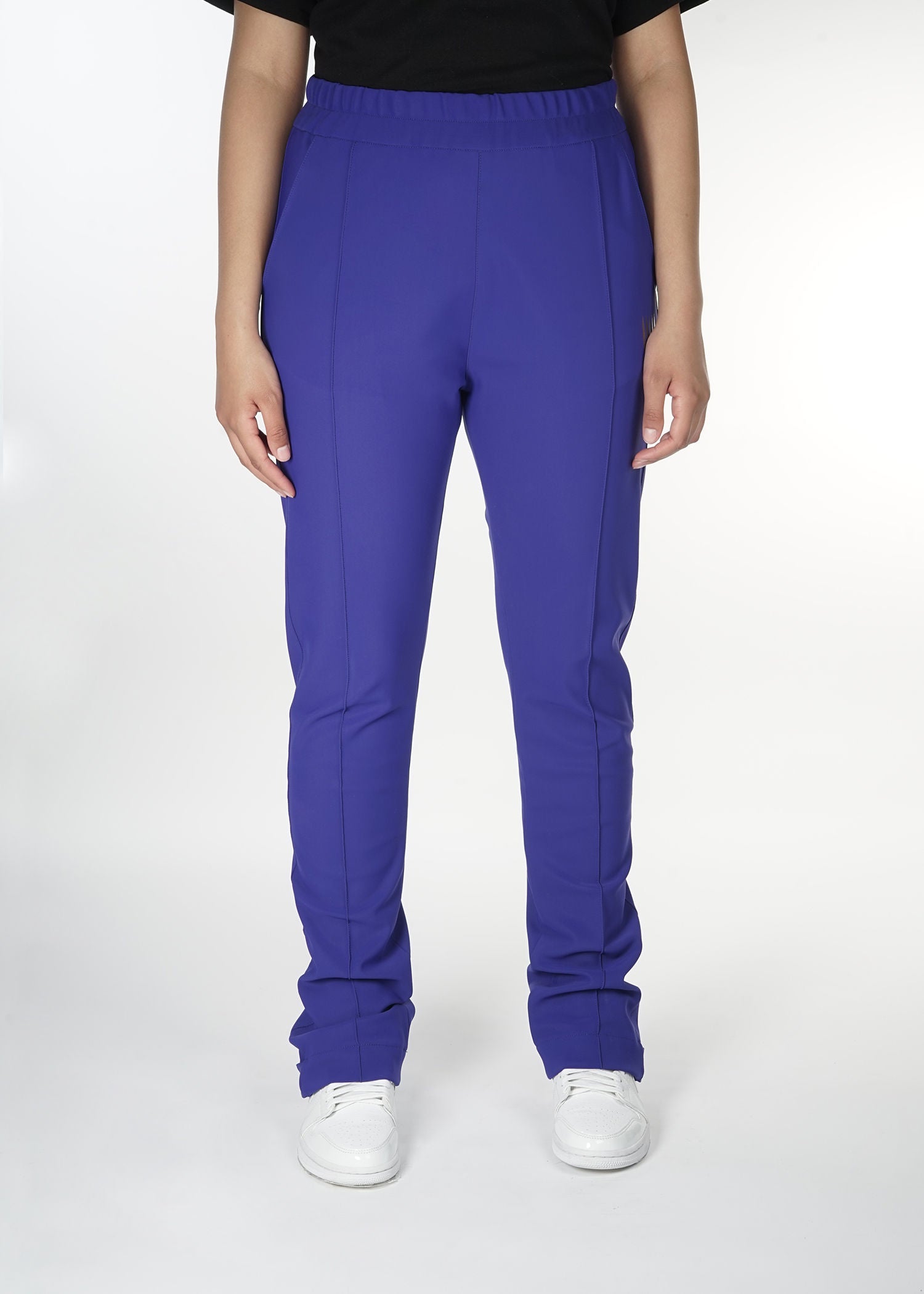 Relaxed Flare Track Pants - Blue - CHROMABLE